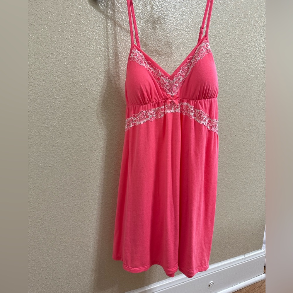 Victoria serect pink with white lace lingerie